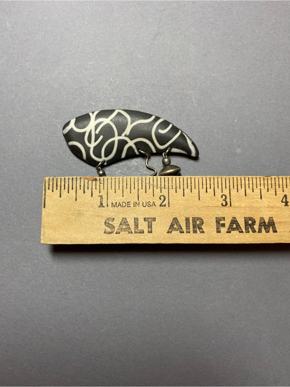 Vintage 90s artisan brooch pin - Picture 2 of 5